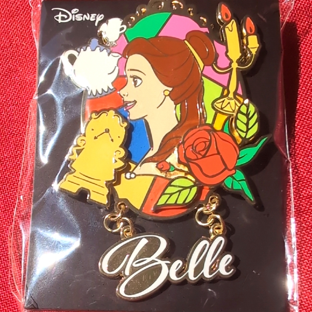 ❣️HTF- Large Belle Stained Glass W/ Name Dangle From Japan (Retired Set)